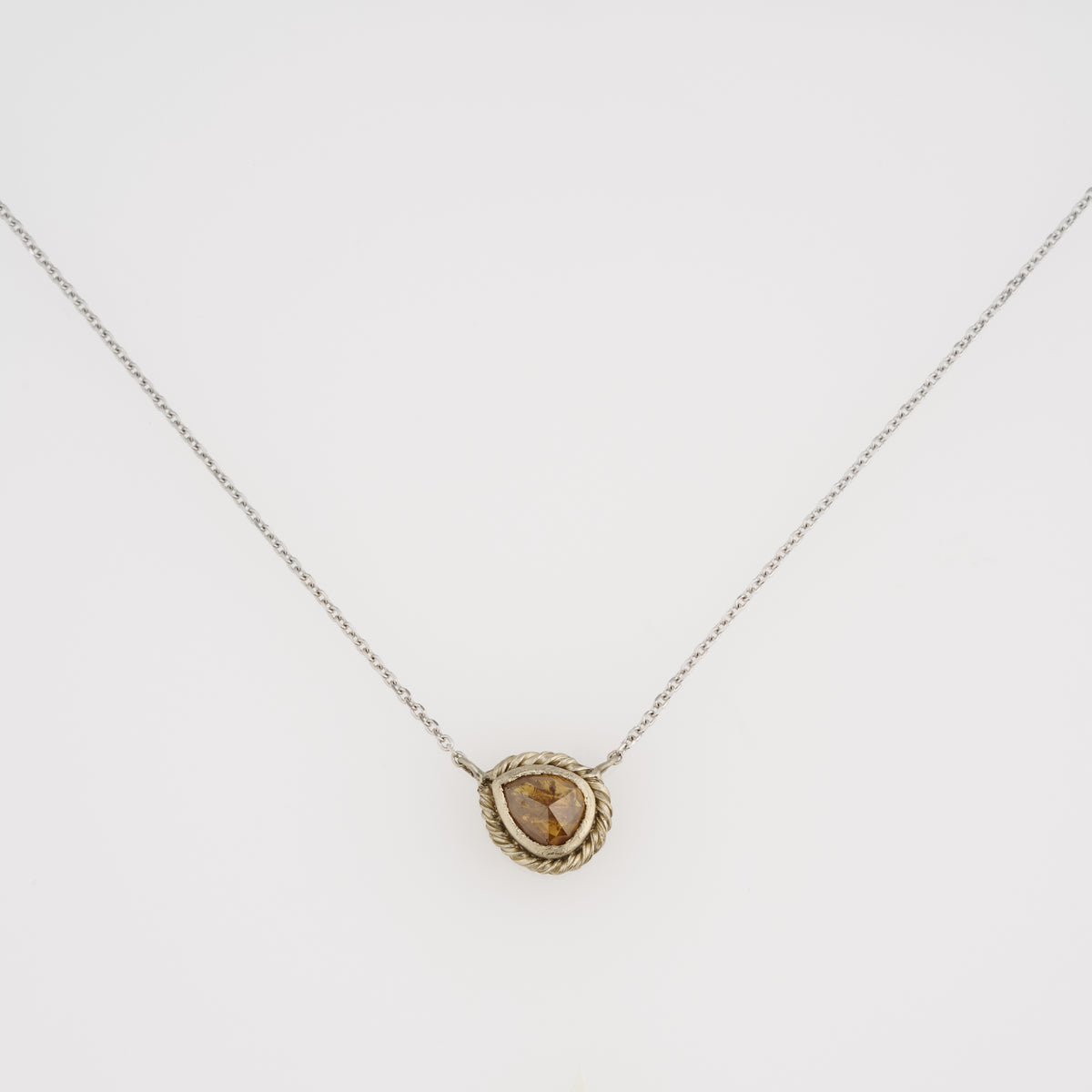 1.26 Carat One-of-a-Kind Rose Cut Sorrel Brown Diamond Necklace | DN48-OOAK