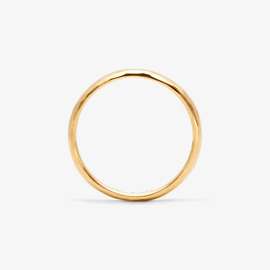 3.5mm Half Round Hammered Band | MR0134