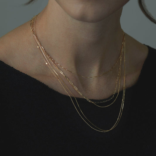 29" Little Gold Fleck Necklace | N4203
