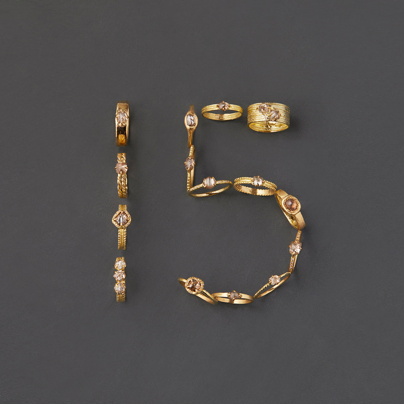 0.36 Carat 15th Anniversary One-of-a-Kind Brown Diamond Ring | BDR14-OOAK