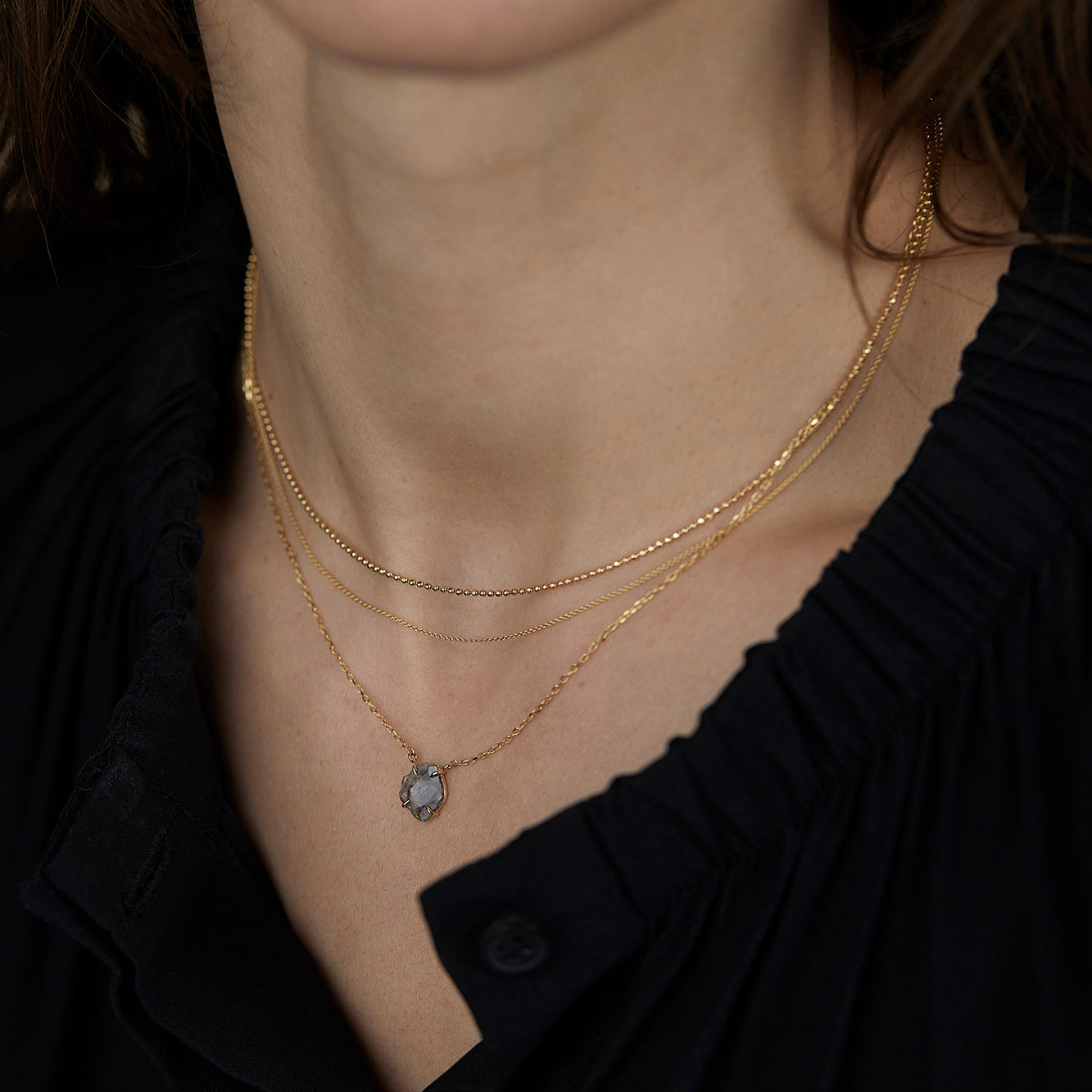 18K Yellow Gold on Model