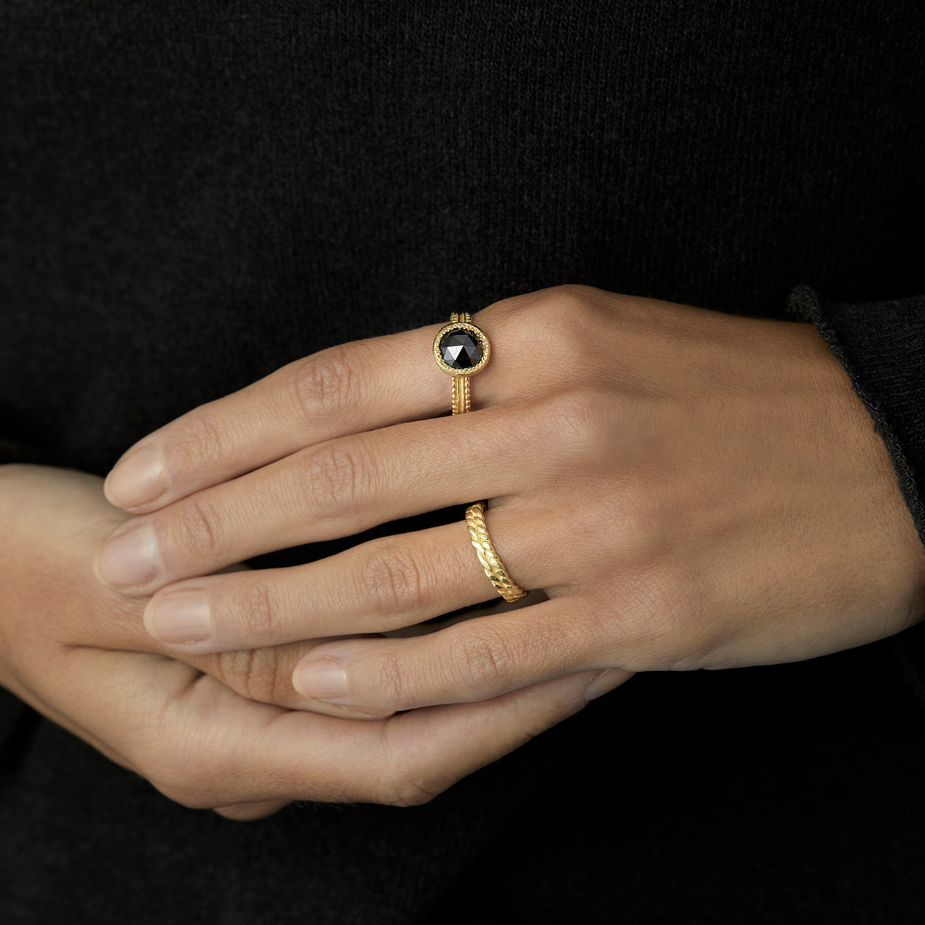 18K Yellow Gold on Model