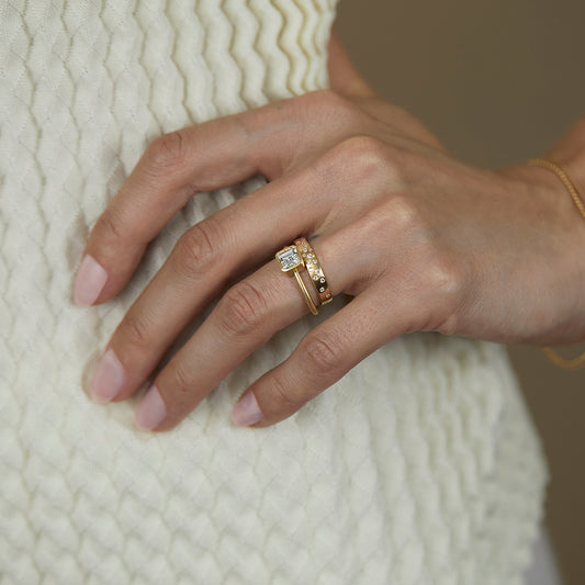 1.00 Carat One-of-a-Kind Asscher Cut White Diamond Ring | DR243-OOAK