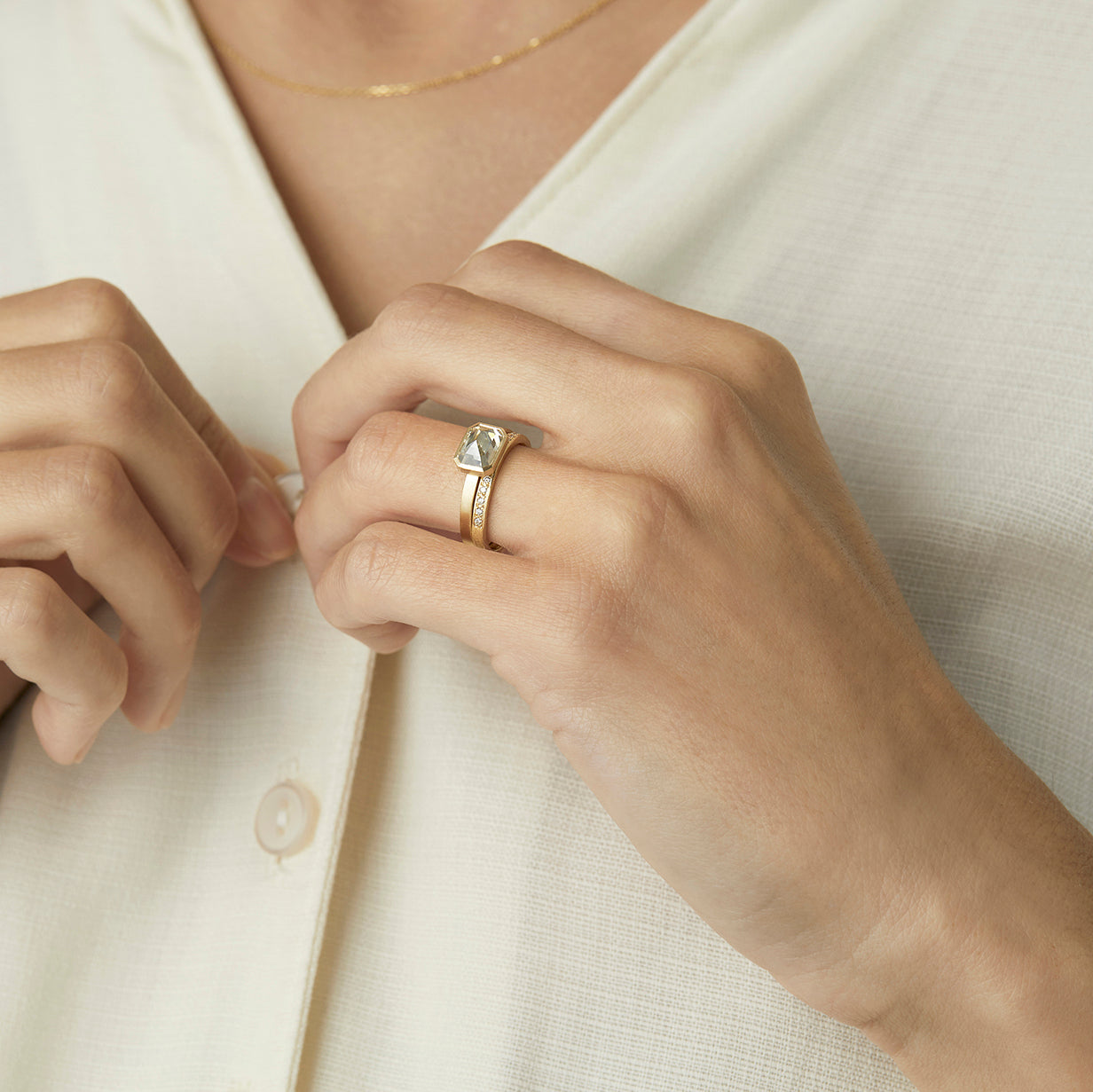 18K Yellow Gold on Model