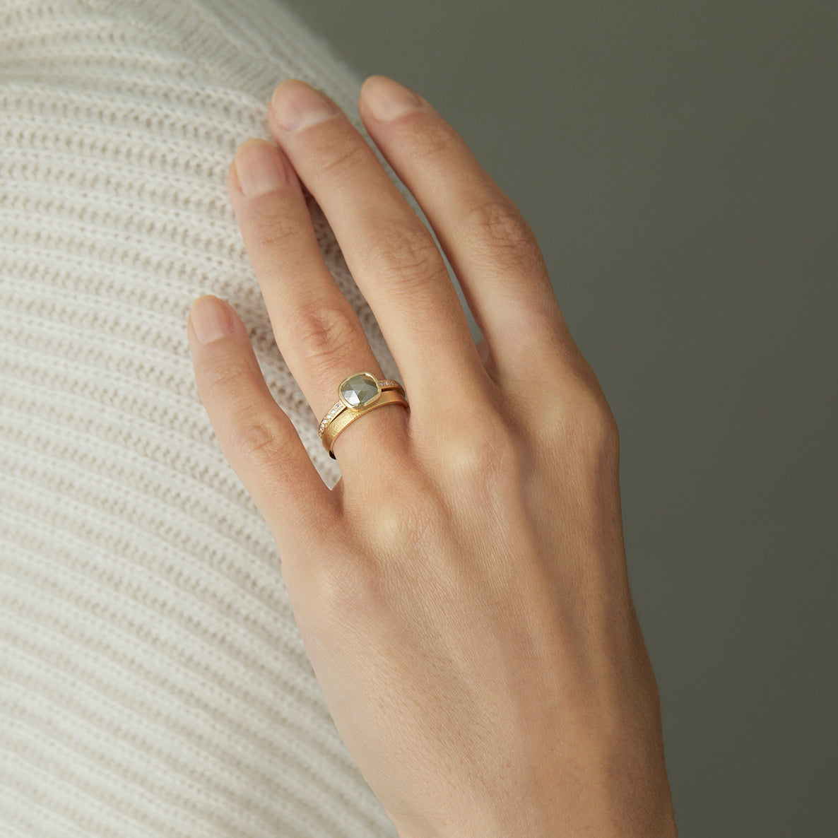 18K Yellow Gold on Model