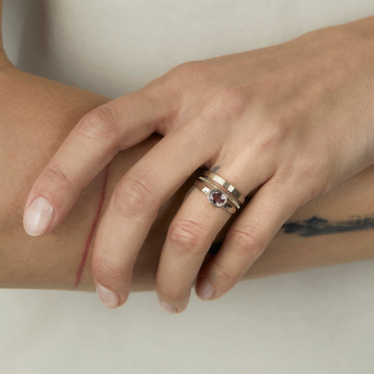 0.72 Carat One-of-a-Kind Oval Cut Pink Sapphire Ring | SR60-OOAK