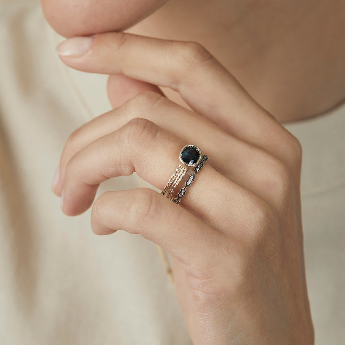 18K Yellow Gold on Model