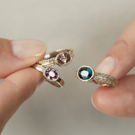 0.74 Carat One-of-a-Kind Oval Cut Brown Sapphire Ring | SR61-OOAK