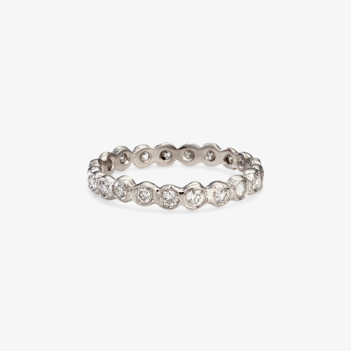 White Diamond Circle Eternity Band | R1101W ~