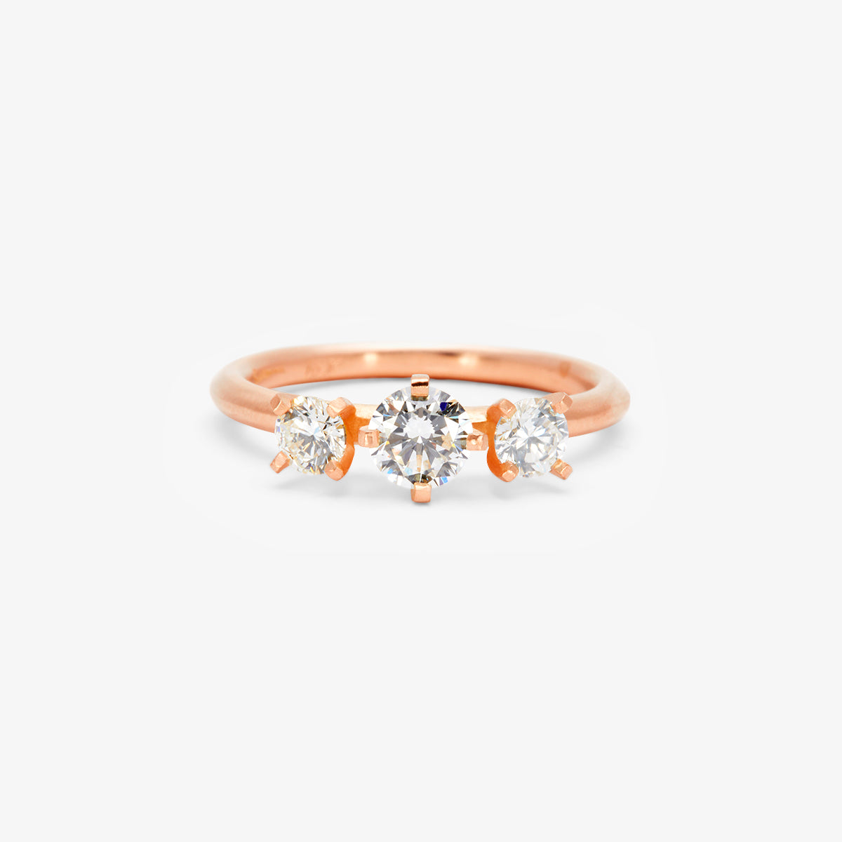 Queen White Diamond Trinity Ring | R11721W