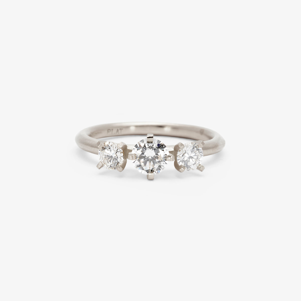 Queen White Diamond Trinity Ring | R11721W