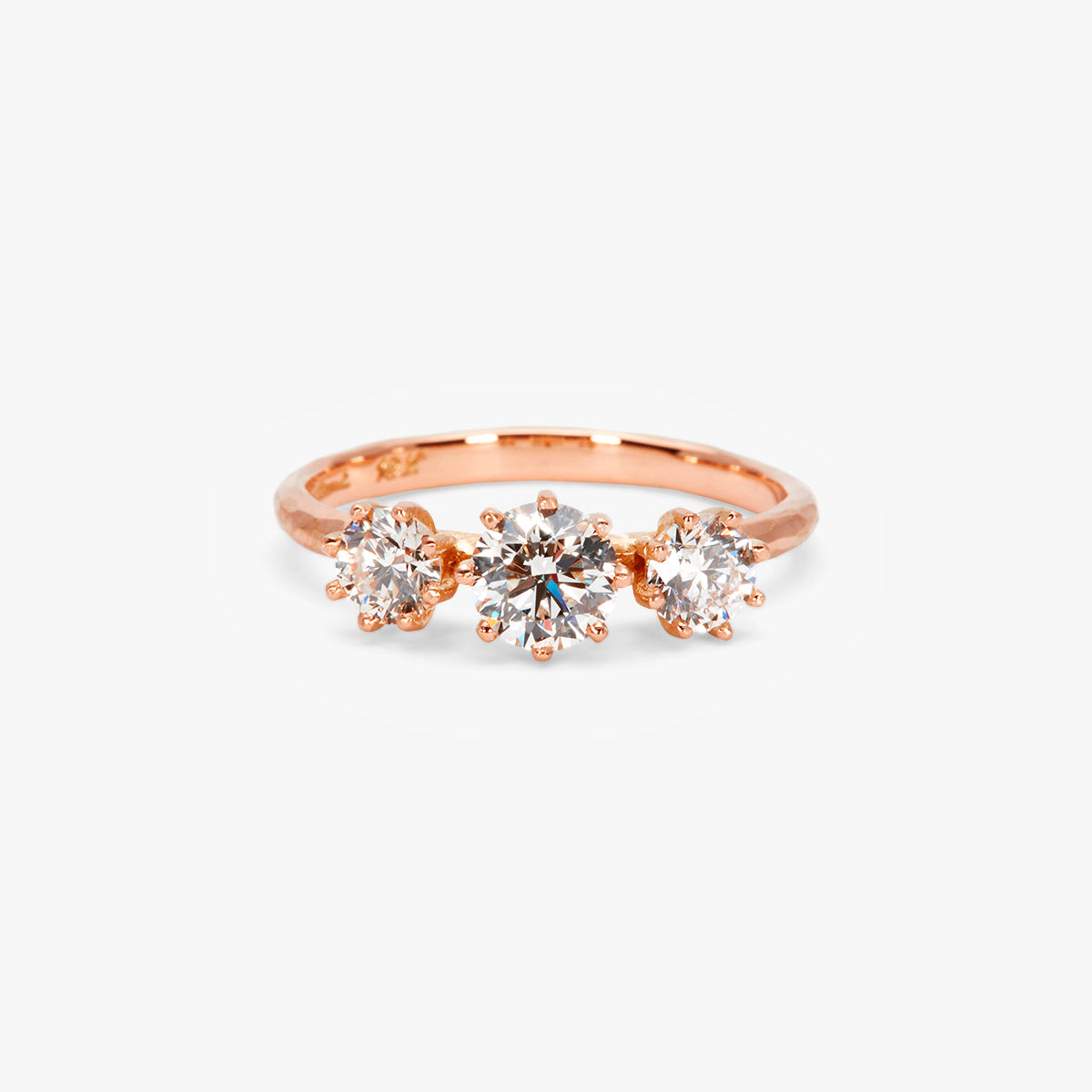 Queen Triple White Diamond Blooming Ring | R19021W