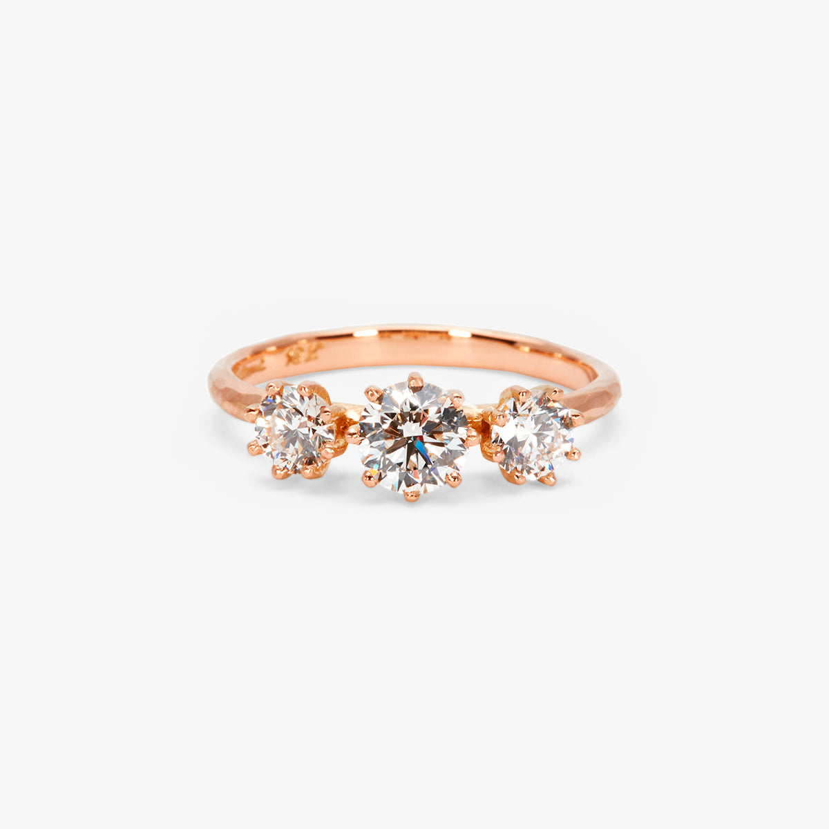 Queen Triple White Diamond Blooming Ring | R19021W
