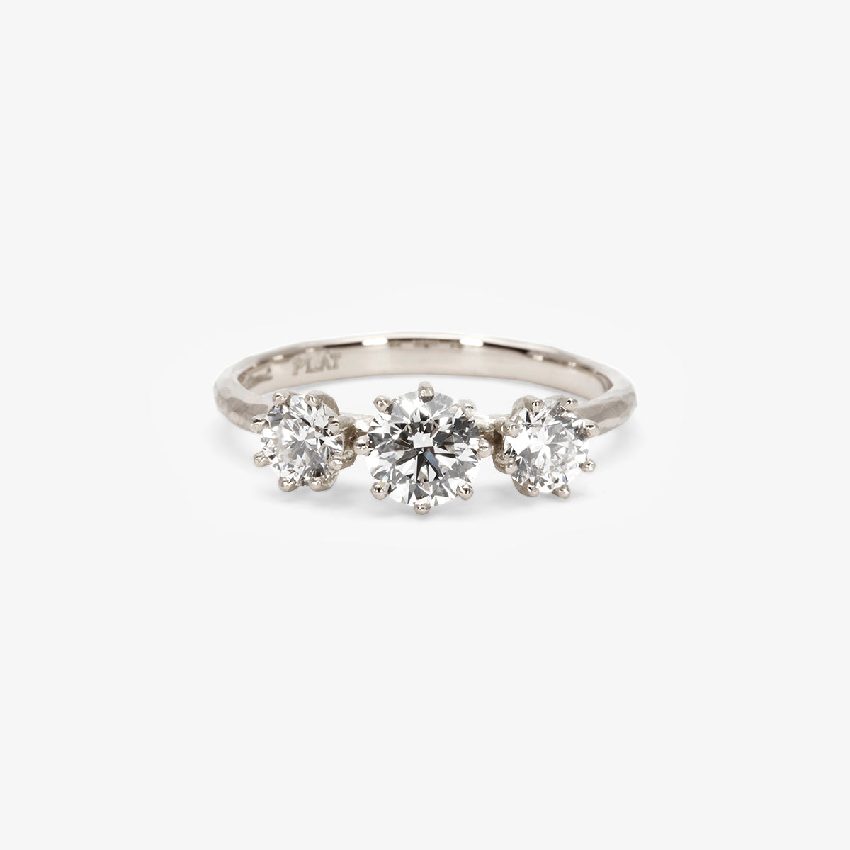 Queen Triple White Diamond Blooming Ring | R19021W