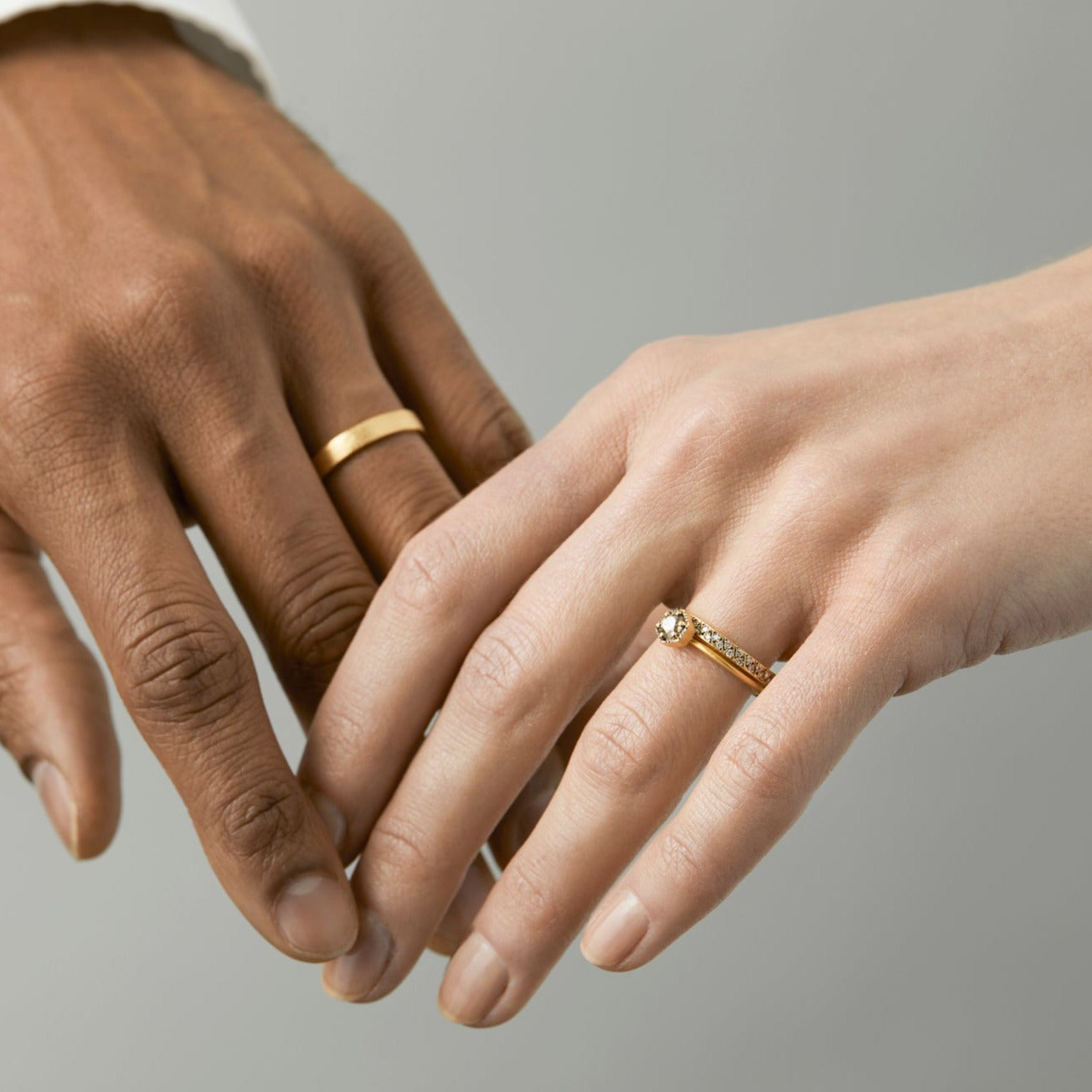 4mm Brown Diamond Hexagon Ring | R2204BR