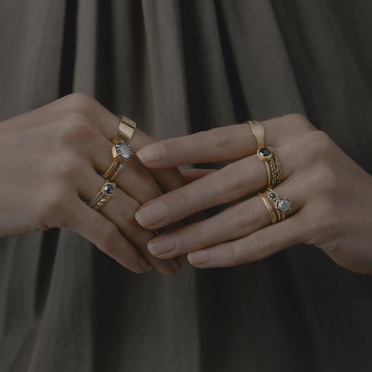 Black Diamond Flower Ring | R2606BK