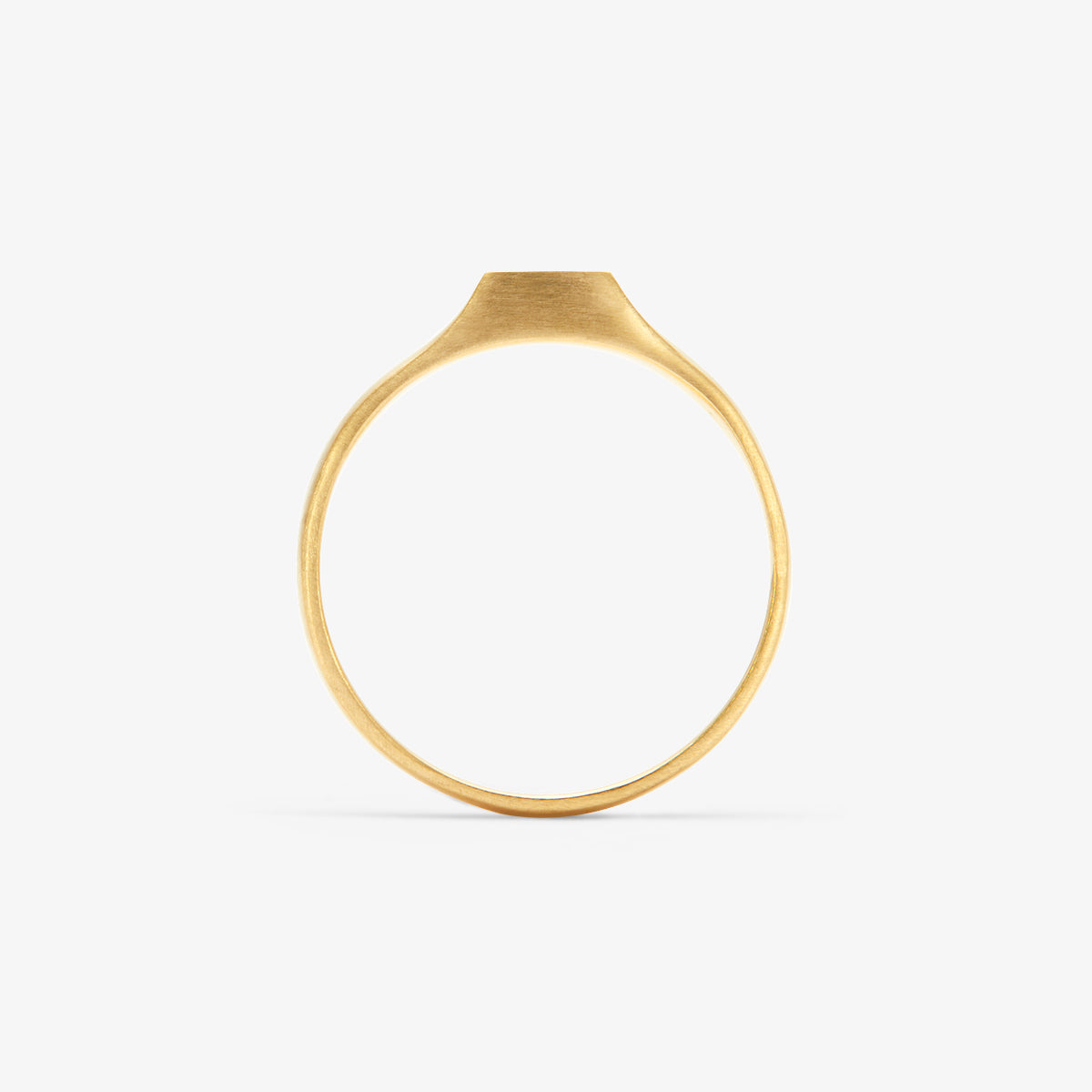 0.16 Carat Princess Cut White Diamond Signet Ring | R32003W