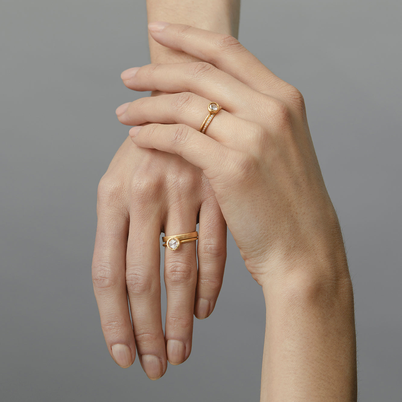 5mm Rose Cut Solitaire Ring | R1002W