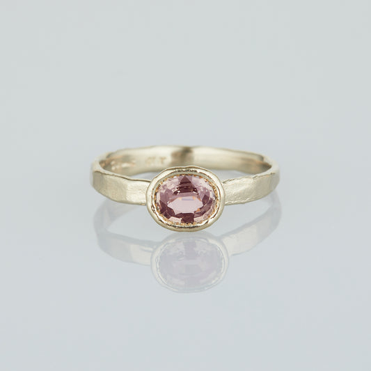 0.72 Carat One-of-a-Kind Oval Cut Pink Sapphire Ring | SR60-OOAK
