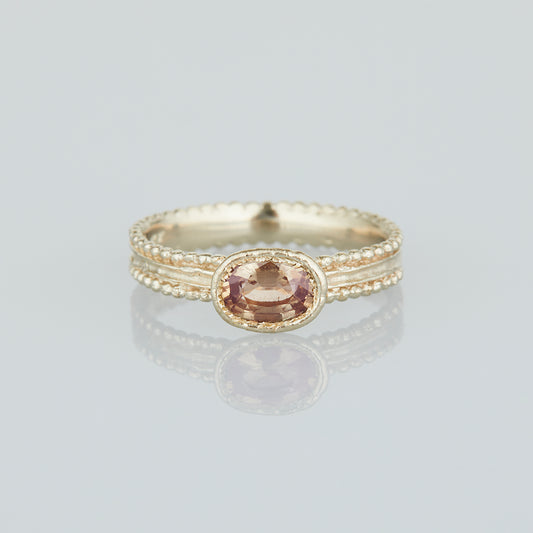 0.74 Carat One-of-a-Kind Oval Cut Brown Sapphire Ring | SR61-OOAK