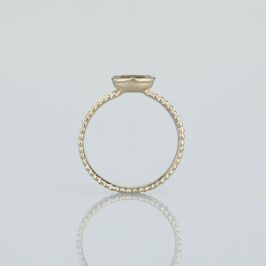 0.74 Carat One-of-a-Kind Oval Cut Brown Sapphire Ring | SR61-OOAK