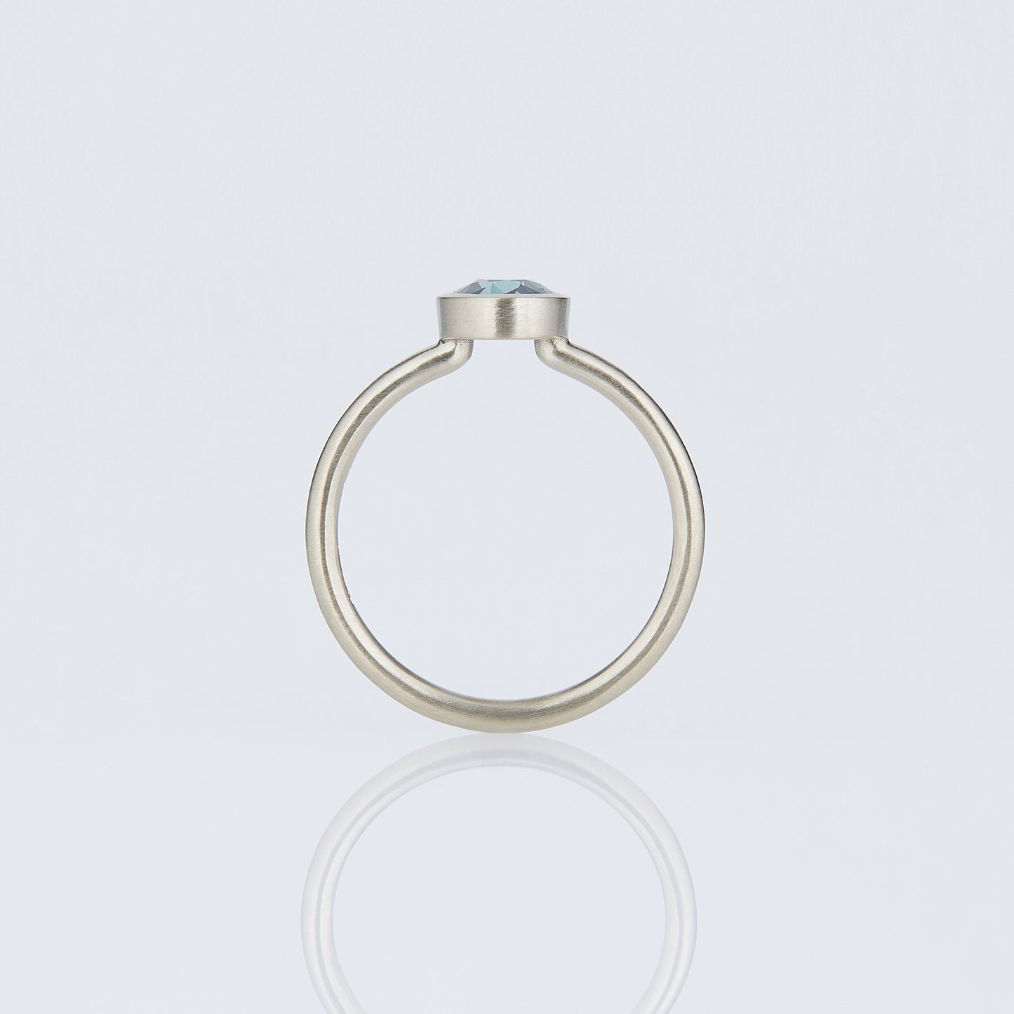 1.35 Carat One-of-a-Kind Oval Cut Pale Blue Sapphire Ring | SR73-OOAK