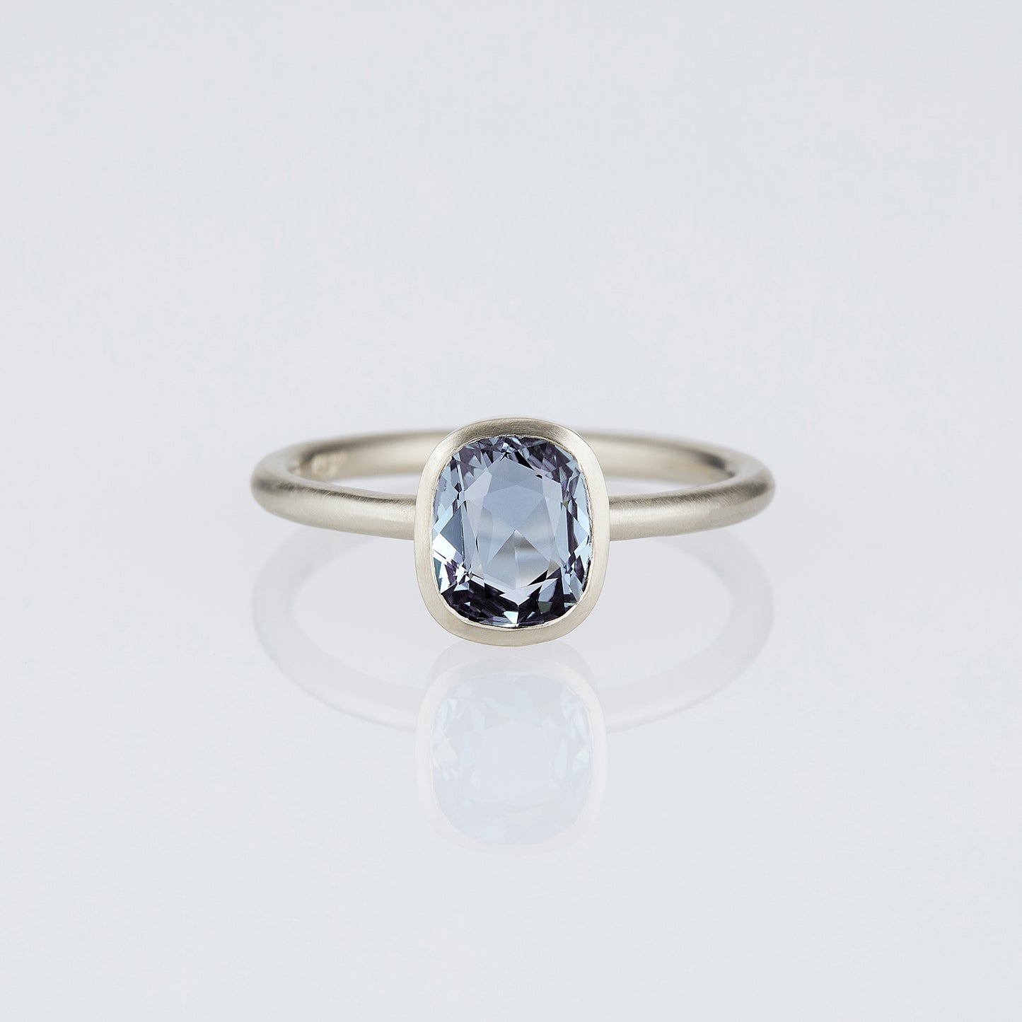 1.4 Carat One-of-a-Kind Cushion Cut Pale Blue Sapphire Ring | SR75-OOAK
