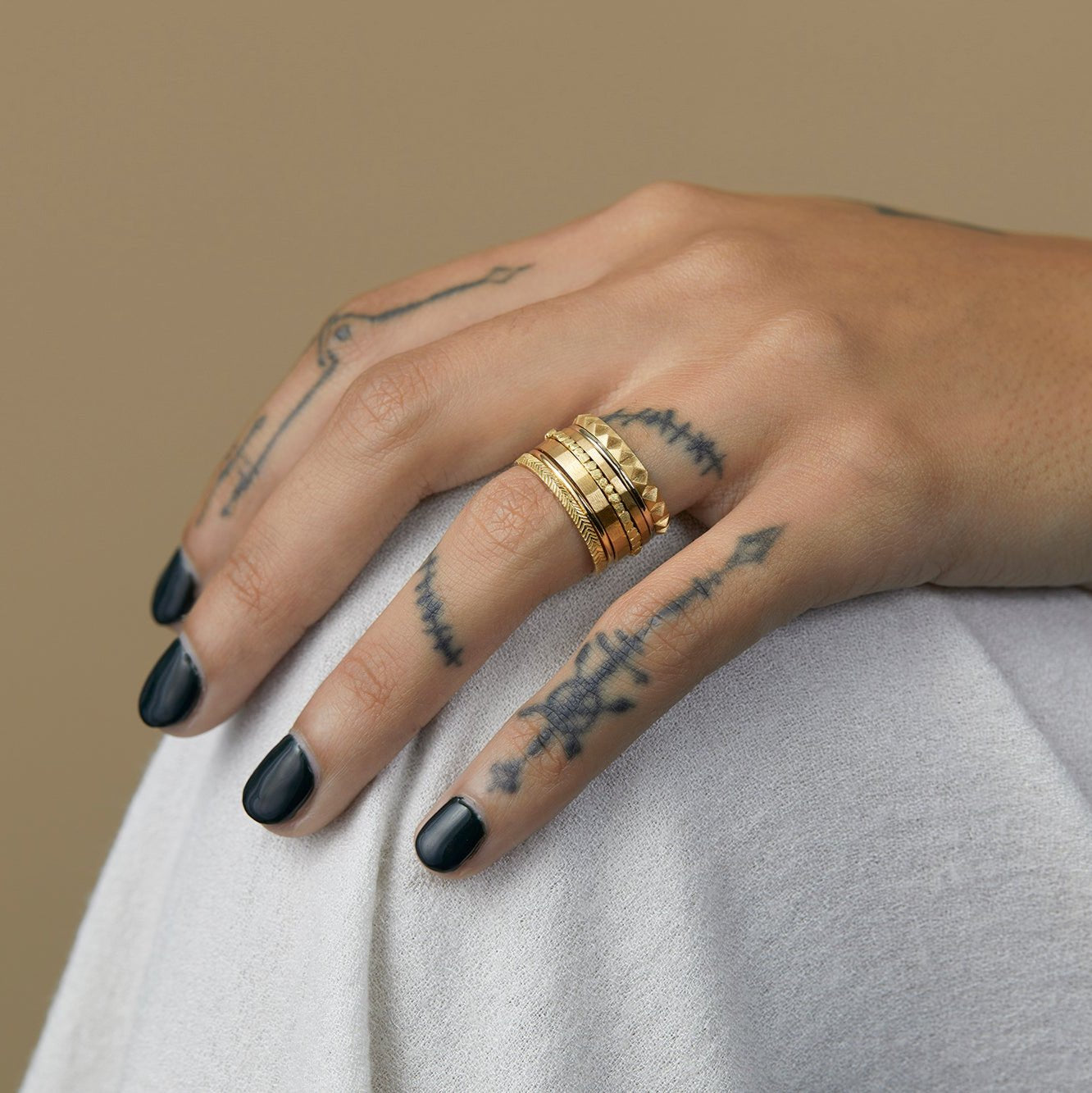 18K Yellow Gold on Model