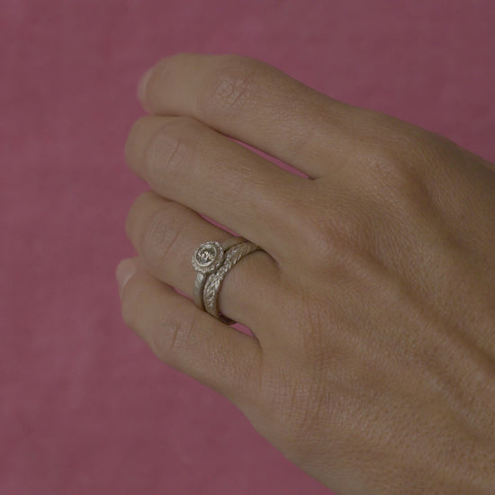 18K White Gold on Model