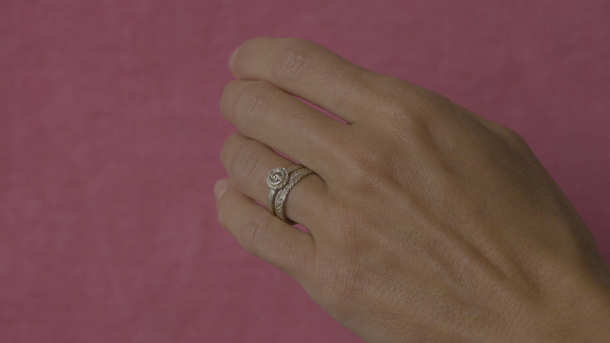 18K White Gold on Model