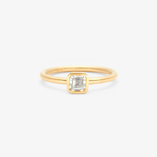 0.5 Carat One-of-a-Kind Square Emerald Cut Diamond Ring | DR38-OOAK