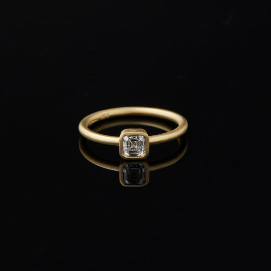 0.5 Carat One-of-a-Kind Square Emerald Cut Diamond Ring | DR38-OOAK