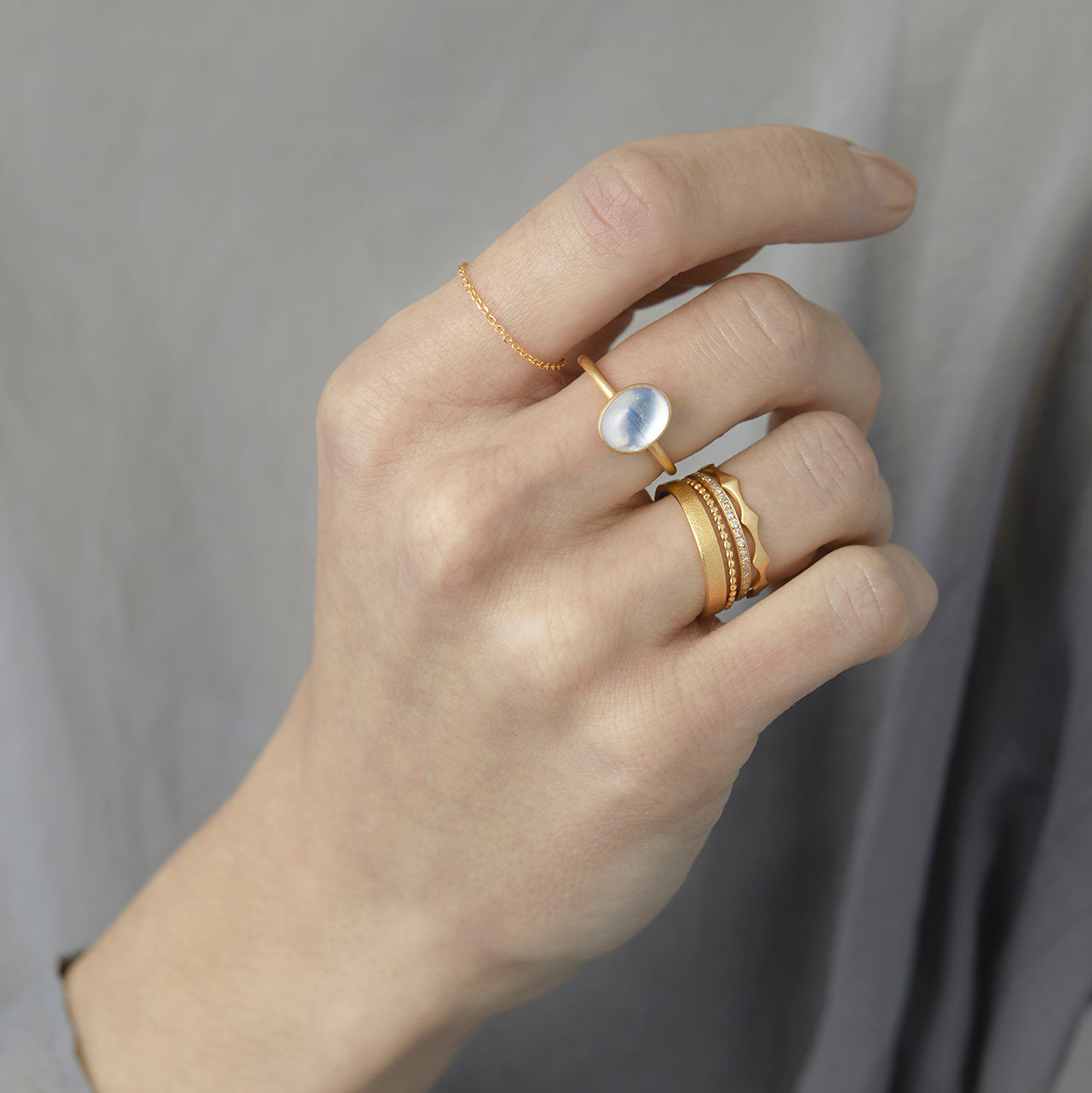 Small Hammered Texture Marrakech Ring | R7502