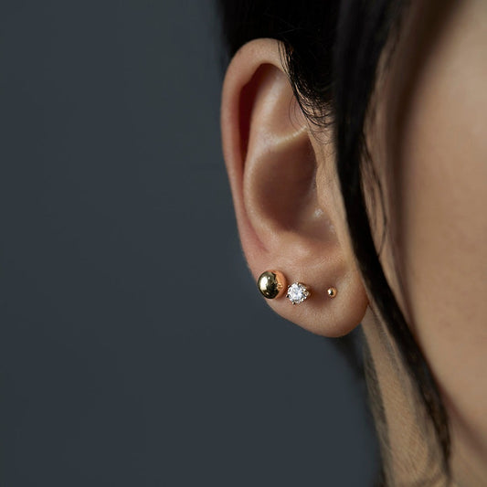 4mm White Diamond Studs | E1904W