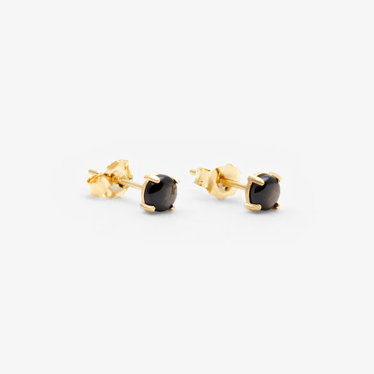 Black Star Sapphire Wisp Studs | E7904SSBK