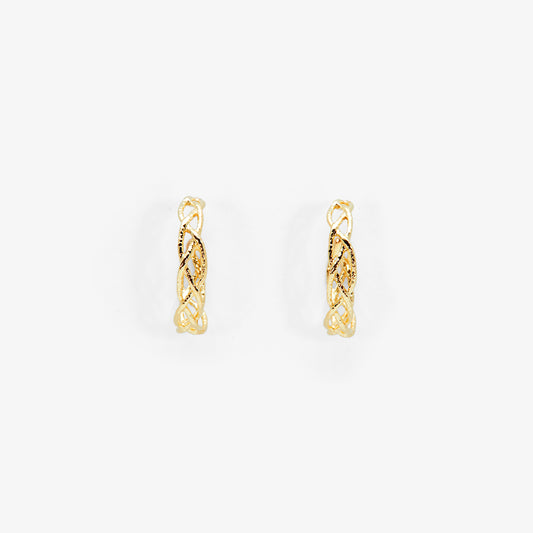 Small Braided Hoop Earrings | E8701