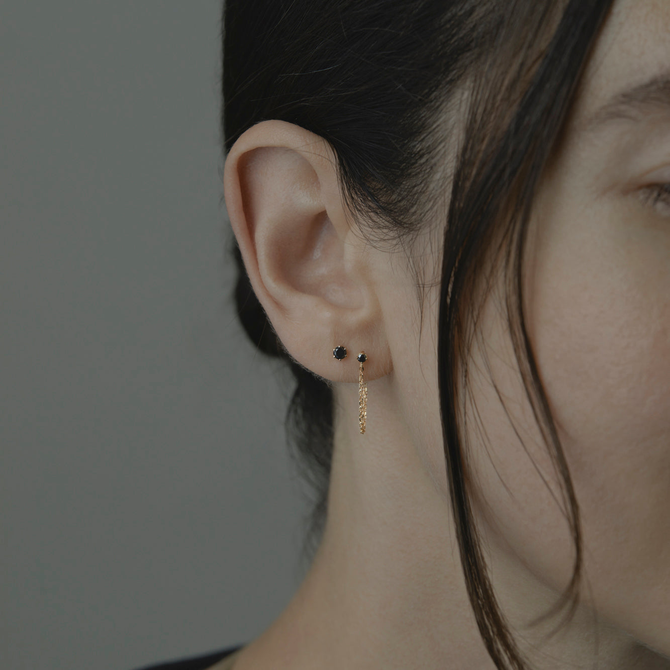 Black Diamond Sprinkle Earring | E9401BK