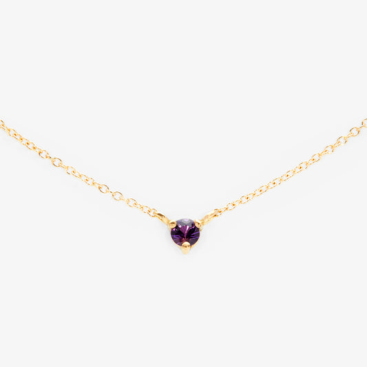 3mm Amethyst Birthstone Necklace | N6701AM