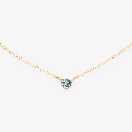 3mm Aquamarine Birthstone Necklace | N6701AQ