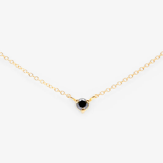 3mm Black Diamond Birthstone Necklace | N6701BK