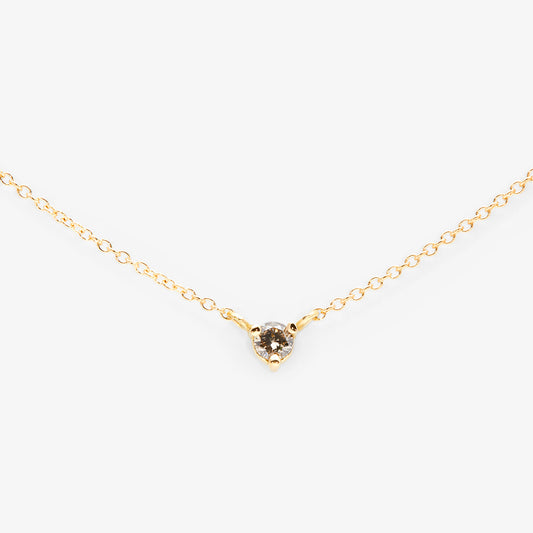 3mm Brown Diamond Birthstone Necklace | N6701BR