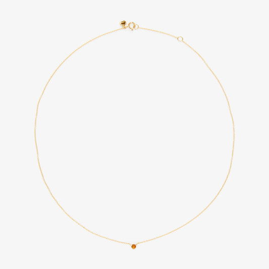 3mm Citrine Birthstone Necklace | N6701CT