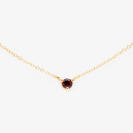 3mm Garnet Birthstone Necklace | N6701GN