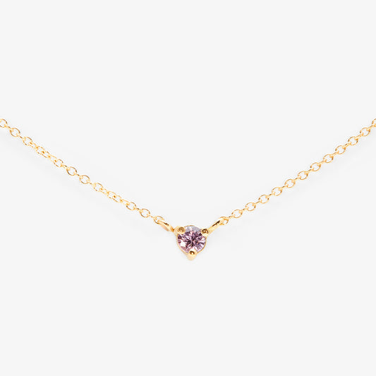 3mm Pink Sapphire Birthstone Necklace | N6701PK