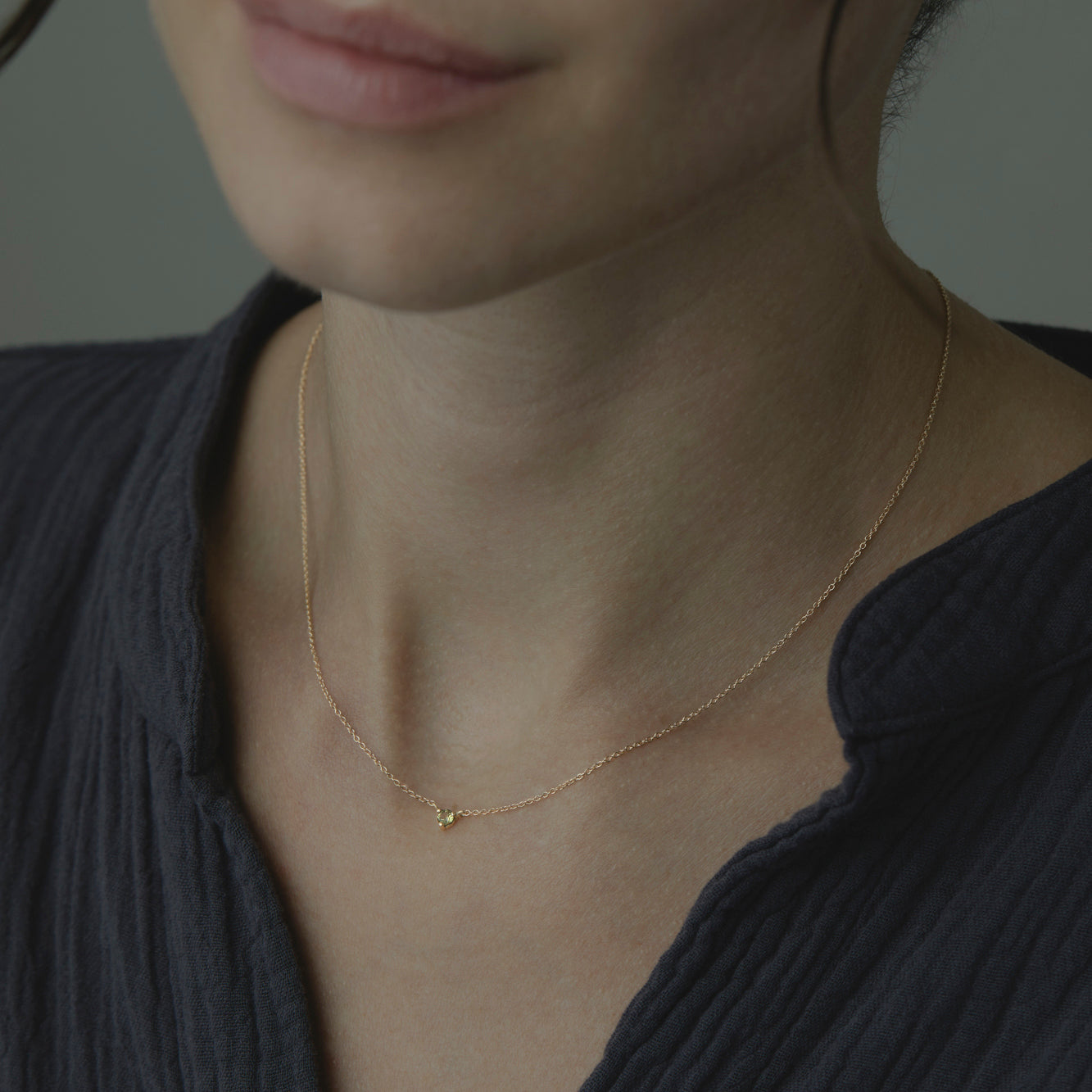 3mm Peridot Birthstone Necklace | N6701PR